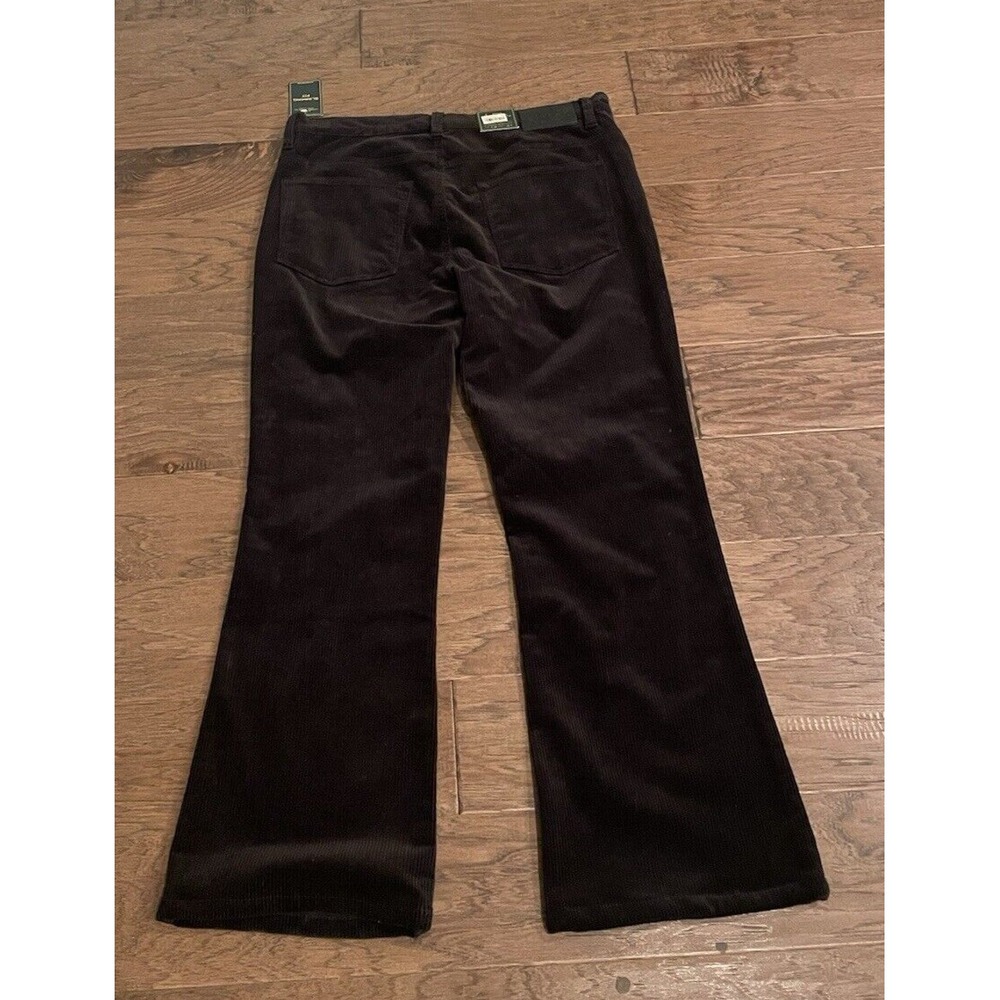Ralph Lauren Women's Corduroy Pants Size 12 Black Bootcut Trousers Stretch - Picture 2 of 8